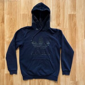 Adidas Black Camo Fleece Hoodie Sweatshirt- Men’s Small